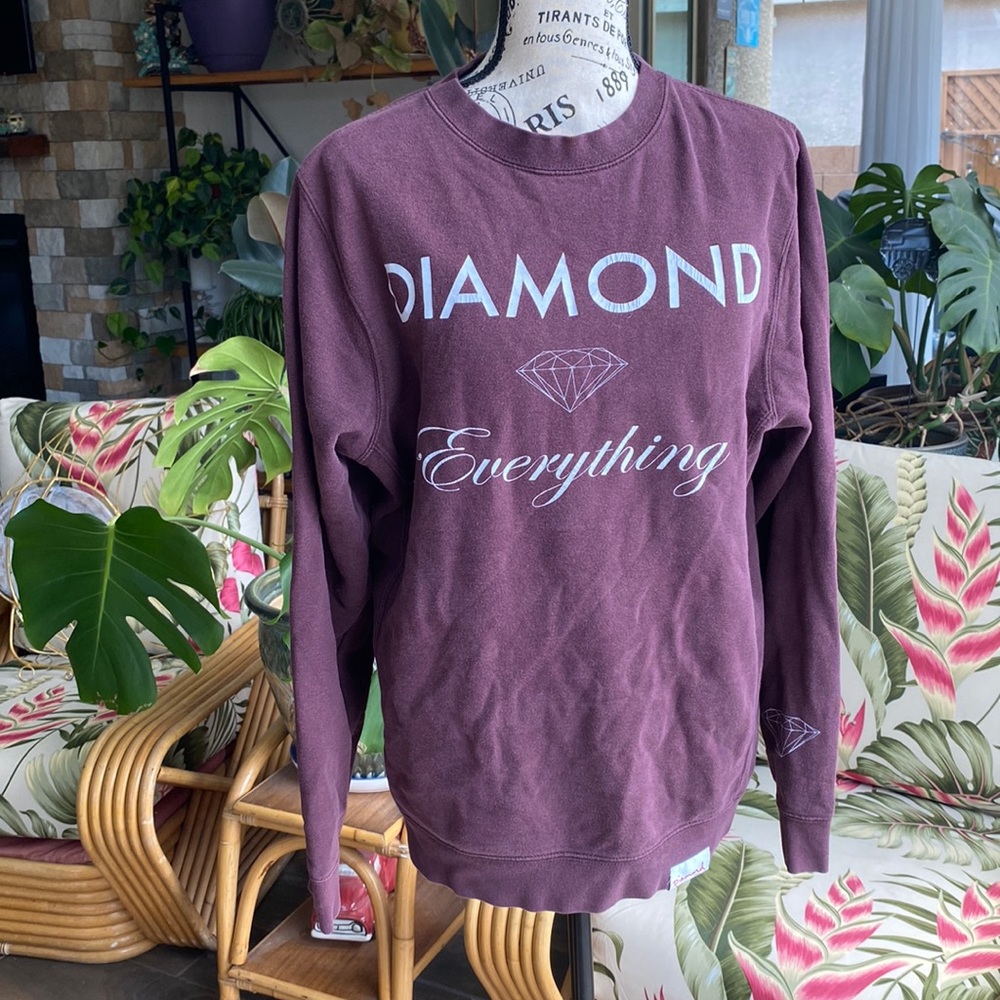 DIAMOND EVERYTHING WOMENS SWEATSHIRT Size M